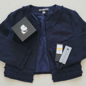 Small Karl Lagerfeld Tweed Crop Blazer